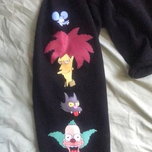 Black cropped Simpsons hoodie